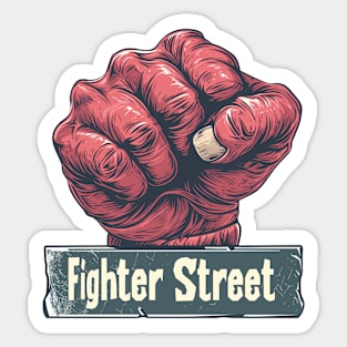 fist, fighter street Sticker